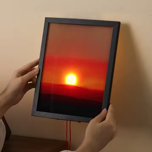 Cuadro de Puesta de Sol Iluminada y Ajustable