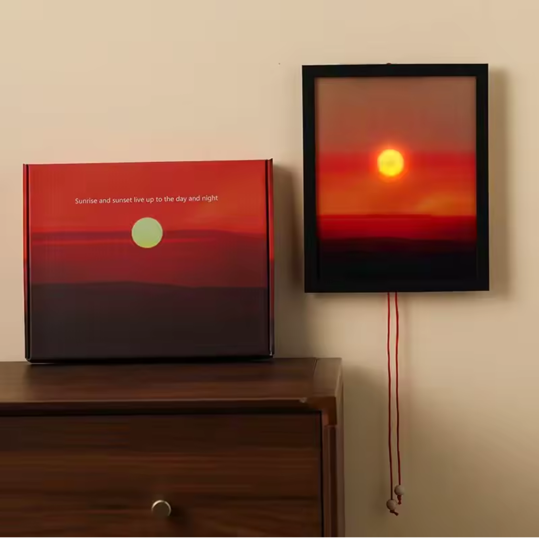 Cuadro de Puesta de Sol Iluminada y Ajustable