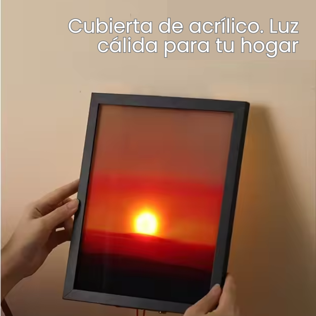 Cuadro de Puesta de Sol Iluminada y Ajustable
