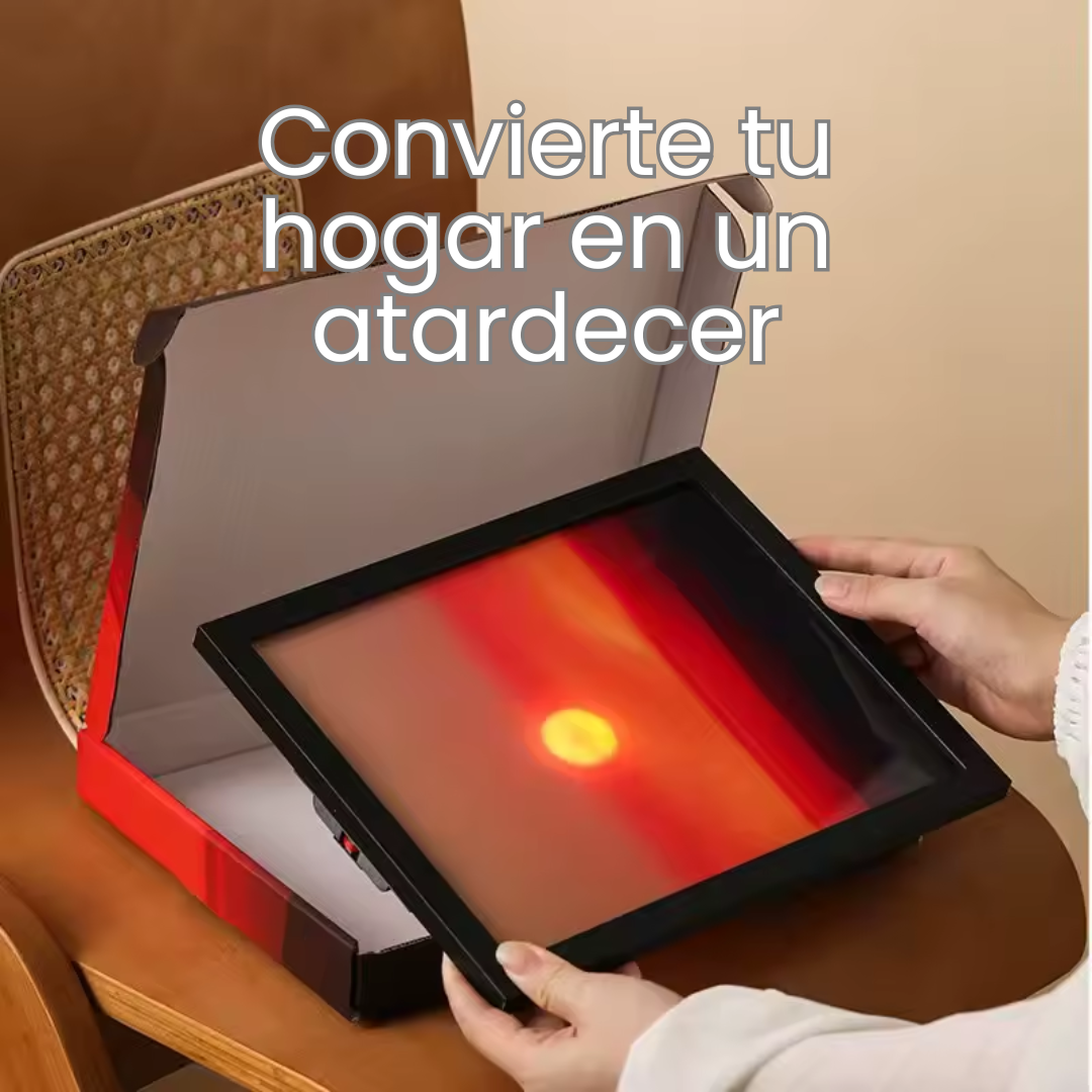 Cuadro de Puesta de Sol Iluminada y Ajustable