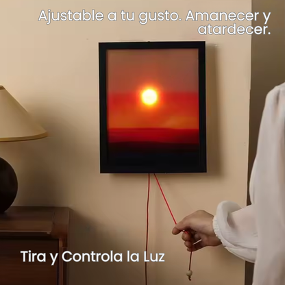 Cuadro de Puesta de Sol Iluminada y Ajustable